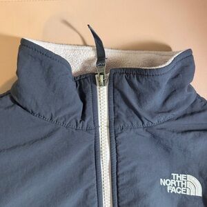The North Face Girls XL 14/16 Denali Fleece Jacket Pale Pink Dark Gray Full Zip